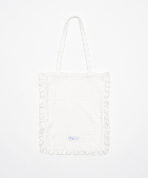 Smyeon(スミョン)の「Lace frill totebag/レースフリルトートバッグ(トートバッグ・レディース・ホワイト・FREE)」の14枚目の写真