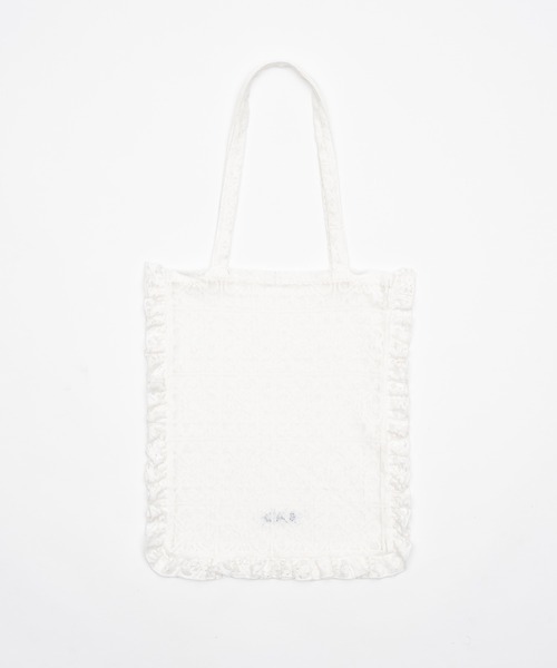 Smyeon(スミョン)の「Lace frill totebag/レースフリルトートバッグ(トートバッグ・レディース・ホワイト・FREE)」の15枚目の写真