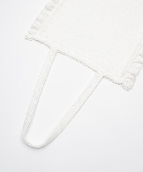Smyeon(スミョン)の「Lace frill totebag/レースフリルトートバッグ(トートバッグ・レディース・ホワイト・FREE)」の16枚目の写真