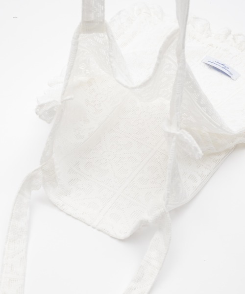 Smyeon(スミョン)の「Lace frill totebag/レースフリルトートバッグ(トートバッグ・レディース・ホワイト・FREE)」の17枚目の写真