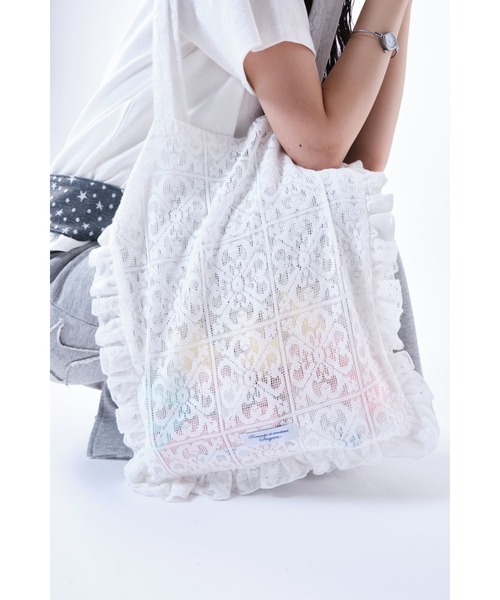 Lace frill totebag/レースフリルトートバッグ（トートバッグ