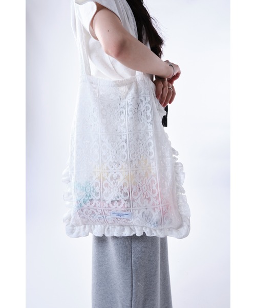 Lace frill totebag/レースフリルトートバッグ（トートバッグ