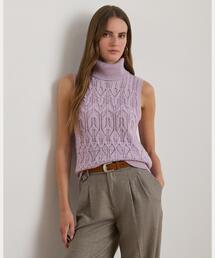 セール】バックルトリム メランジ タートルネック セーター（ニット