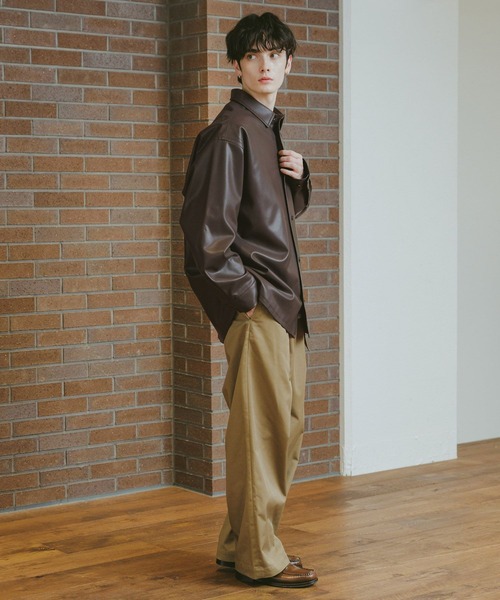 Susiページ3 シンセティックレザー/ビッグシャツ（シャツ/ブラウス