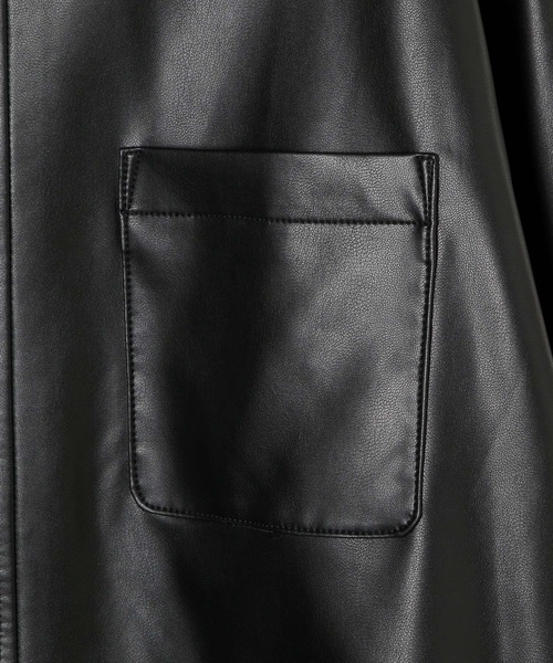 RAGEBLUE(レイジブルー)の「シンセティックレザー/ビッグシャツ(シャツ/ブラウス・メンズ・ブラウン/ブラック・MEDIUM/LARGE)」の18枚目の写真