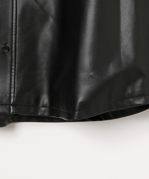 RAGEBLUE(レイジブルー)の「シンセティックレザー/ビッグシャツ(シャツ/ブラウス・メンズ・ブラウン/ブラック・MEDIUM/LARGE)」の19枚目の写真