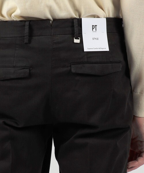 PT TORINO(ピーティートリノ)の「PT TRINO MASTER F.F コットンポリウレタン ノープリーツパンツ(チノパンツ・メンズ・ブルー/ブラック/カーキ/ダークブラウン/ベージュ/マスタード・50/48/46/44)」の12枚目の写真