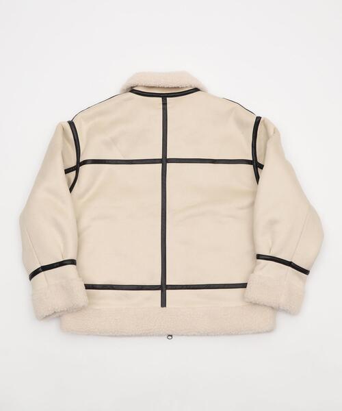 LUCY（ルーシー）の「LUCY/B-3ジャケット（ムートンコート・メンズ・ブラウン/ライトベージュ/ブラック・MEDIUM/LARGE）」の8枚目の写真