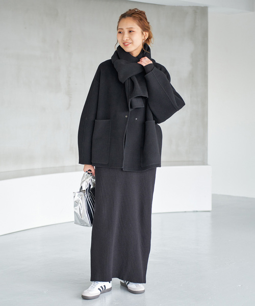 追加》ビーバーストール付きセットコート（ノーカラーコート）｜Spick
