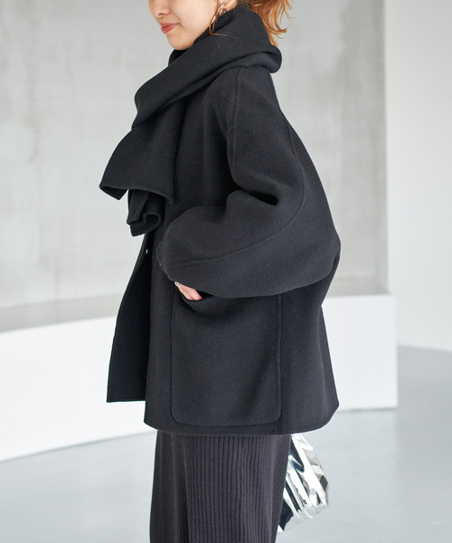 追加》ビーバーストール付きセットコート（ノーカラーコート）｜Spick