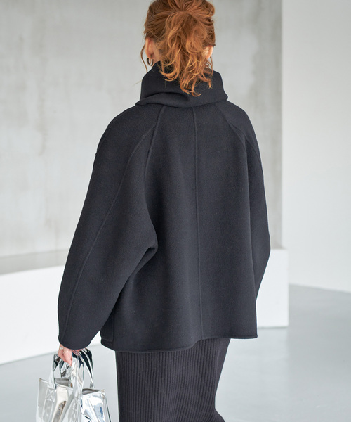 追加》ビーバーストール付きセットコート（ノーカラーコート