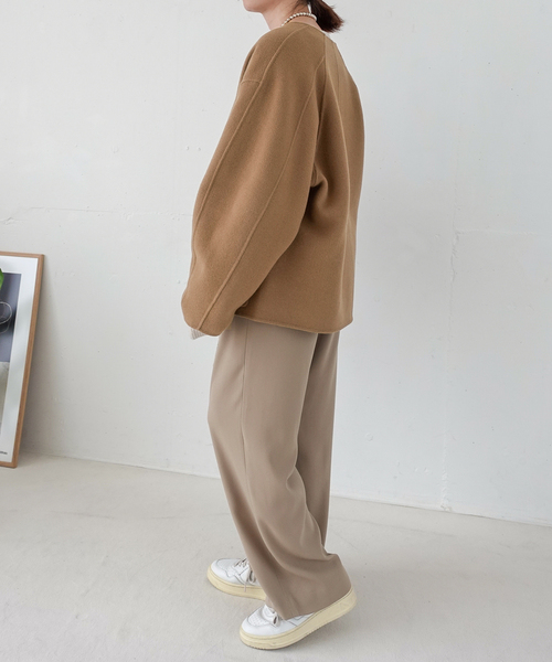 追加》ビーバーストール付きセットコート（ノーカラーコート