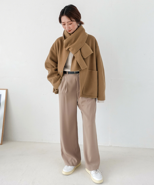 セール】《追加》ビーバーストール付きセットコート（ノーカラーコート