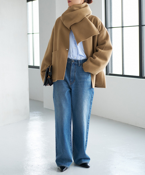 追加》ビーバーストール付きセットコート（ノーカラーコート）｜Spick