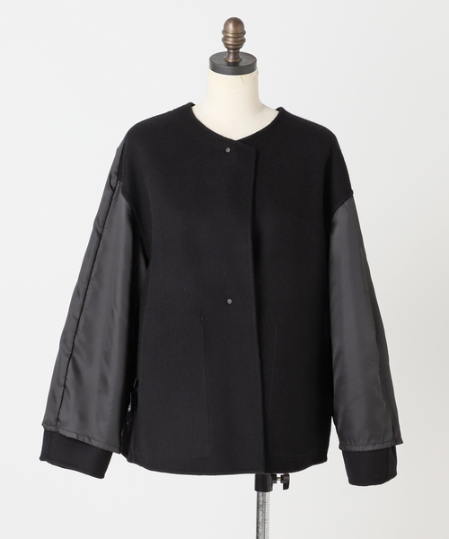 追加》ビーバーストール付きセットコート（ノーカラーコート）｜Spick