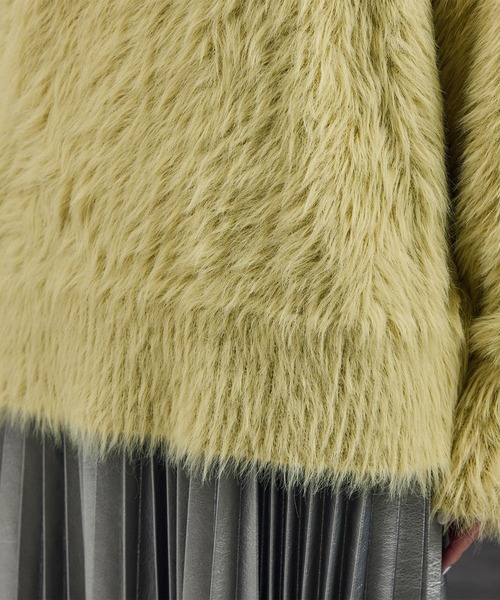 SALON adam et rope'(サロン アダム エ ロペ)の「【WEB限定】ウォッシャブル前後2WAYシャギーニットプルオーバー(ニット/セーター・レディース・チャコールグレー/ライトグレー/ベージュ系その他/イエロー系その他・FREE)」の20枚目の写真