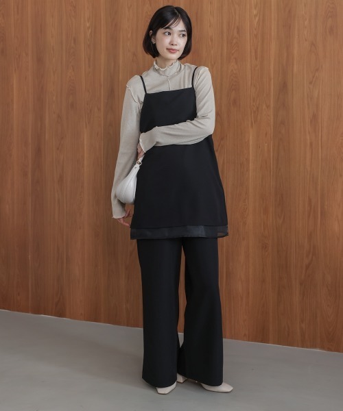 Bou Jeloud（ブージュルード）の「レイヤードサロペット（サロペット/オーバーオール・レディース・ブラウン/ブラック・38）」の2枚目の写真