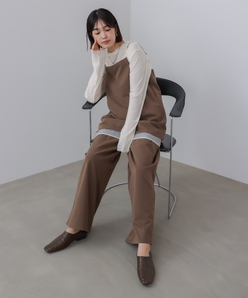 Bou Jeloud（ブージュルード）の「レイヤードサロペット（サロペット/オーバーオール・レディース・ブラウン/ブラック・38）」の21枚目の写真