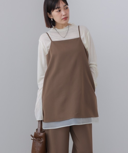 Bou Jeloud（ブージュルード）の「レイヤードサロペット（サロペット/オーバーオール・レディース・ブラウン/ブラック・38）」の12枚目の写真