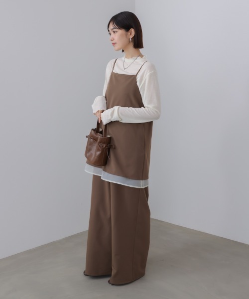 Bou Jeloud（ブージュルード）の「レイヤードサロペット（サロペット/オーバーオール・レディース・ブラウン/ブラック・38）」の9枚目の写真