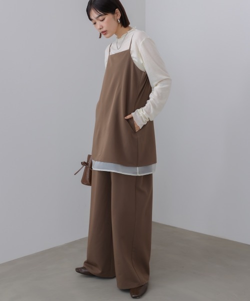 Bou Jeloud（ブージュルード）の「レイヤードサロペット（サロペット/オーバーオール・レディース・ブラウン/ブラック・38）」の15枚目の写真