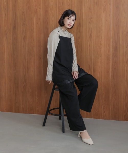 Bou Jeloud（ブージュルード）の「レイヤードサロペット（サロペット/オーバーオール・レディース・ブラウン/ブラック・38）」の5枚目の写真