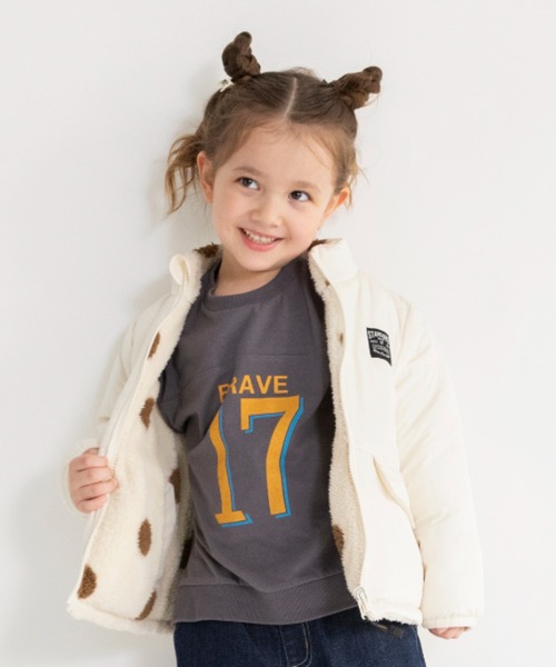 セール】【マシンウォッシャブル】中綿×ボアリバーシブルブルゾン