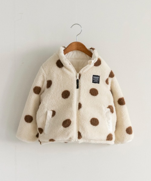 BRANSHES（ブランシェス）の「【マシンウォッシャブル】中綿×ボアリバーシブルブルゾン（ブルゾン・キッズ・チャコールグレー/ブルー/アイボリー・110cm/100cm/120cm/130cm/140cm/150cm）」の12枚目の写真