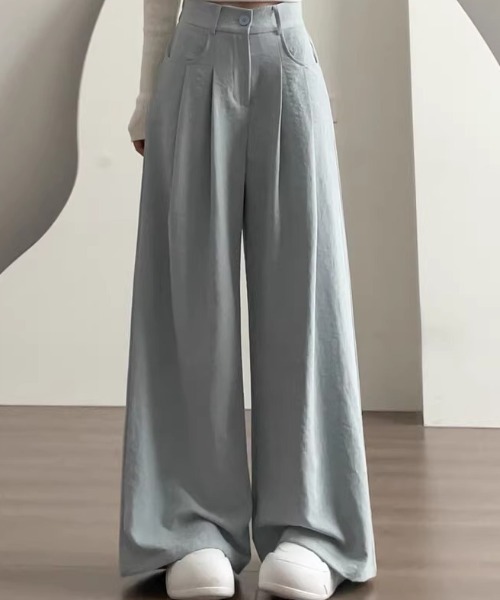 cammie(キャミー)の「ウエストタックワイドパンツ(その他パンツ・レディース・サックスブルー/ブラック/オフホワイト・F)」の11枚目の写真