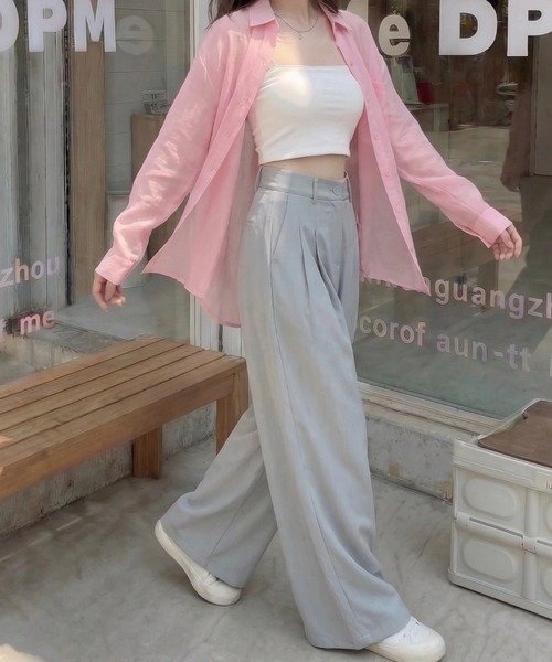 cammie(キャミー)の「ウエストタックワイドパンツ(その他パンツ・レディース・サックスブルー/ブラック/オフホワイト・F)」の17枚目の写真