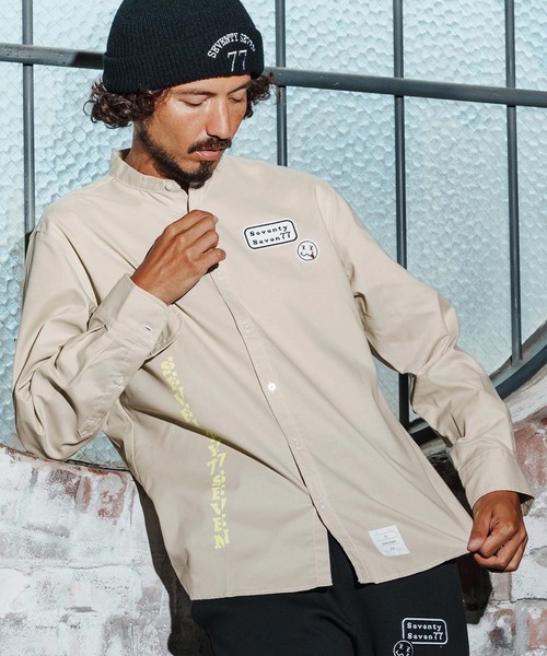 seventy seven(セブンティセブン)の「ms6258-OX band collar L-S shirt(25W) シャツ(7725W250)(シャツ/ブラウス・メンズ・ブラック/ホワイト/ベージュ・XL/L/M/S)」の10枚目の写真