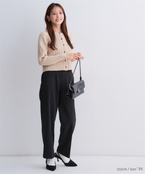 Petitjo（プッチージョ）の「小さいサイズ　ケーブルカーディガン　低身長さん・小柄女性（カーディガン/ボレロ・レディース・グレー/ピンク/スカイブルー/ベージュ・PL/PM/PS/PSS）」の8枚目の写真