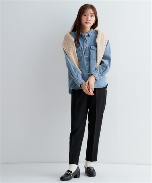 Petitjo（プッチージョ）の「小さいサイズ　ケーブルカーディガン　低身長さん・小柄女性（カーディガン/ボレロ・レディース・グレー/ピンク/スカイブルー/ベージュ・PL/PM/PS/PSS）」の10枚目の写真