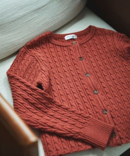 Petitjo（プッチージョ）の「小さいサイズ　ケーブルカーディガン　低身長さん・小柄女性（カーディガン/ボレロ・レディース・グレー/ピンク/スカイブルー/ベージュ・PL/PM/PS/PSS）」の11枚目の写真