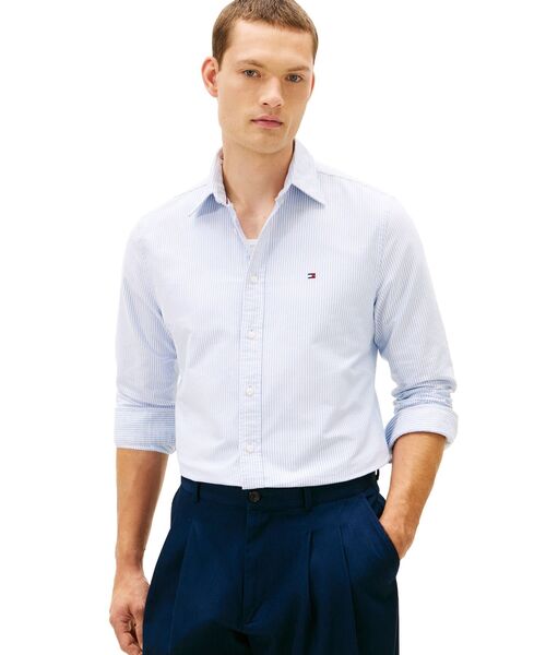 TOMMY HILFIGER(トミーヒルフィガー)の「ヘリテージオックスフォードストライプシャツ(シャツ/ブラウス・メンズ・レッド/グリーン/イエロー/マルチ/ネイビー・SMALL/MEDIUM/LARGE/X-LARGE)」の5枚目の写真