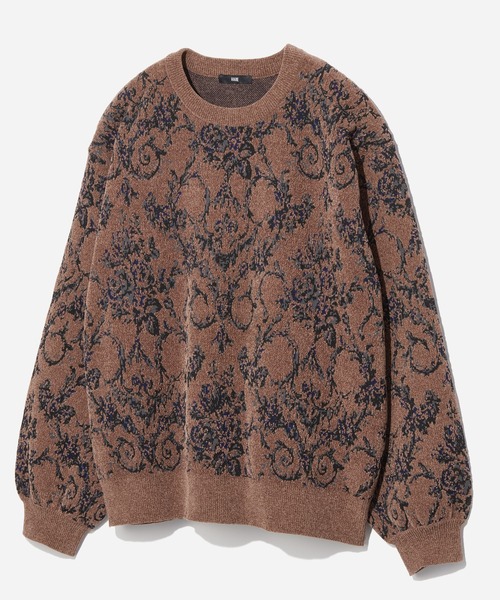 【ALLO様】TAN ダマスクモチーフニットプルオーバー HARE（ハレ）の「ダマスクガラモールニットプルオーバー(HARE)（ニット
