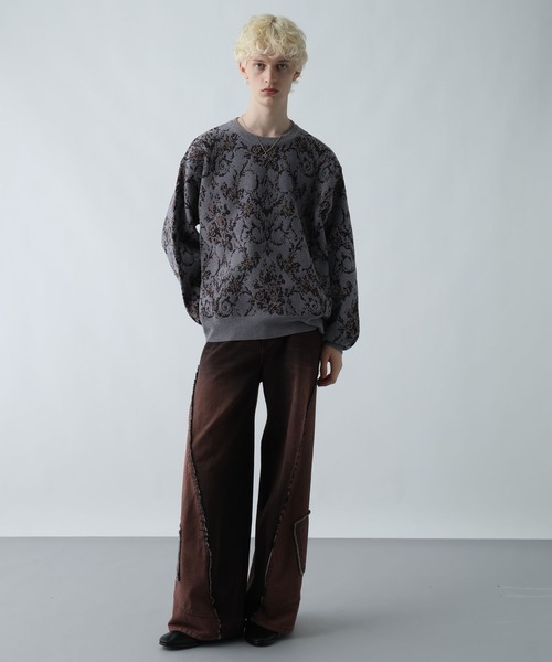 HARE（ハレ）の「ダマスクガラモールニットプルオーバー(HARE)（ニット