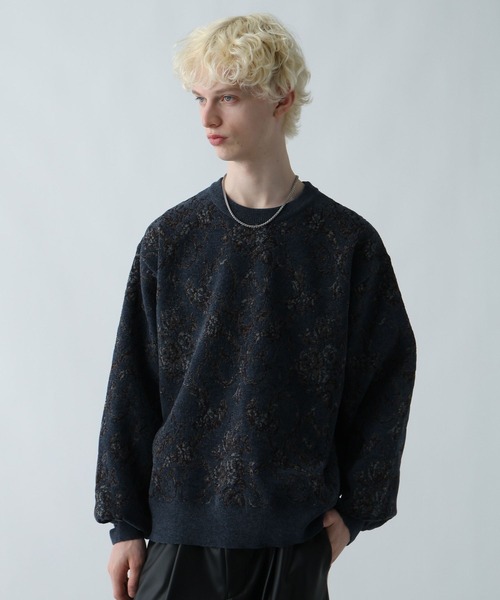 ダマスクガラモールニットプルオーバー(HARE)（ニット/セーター