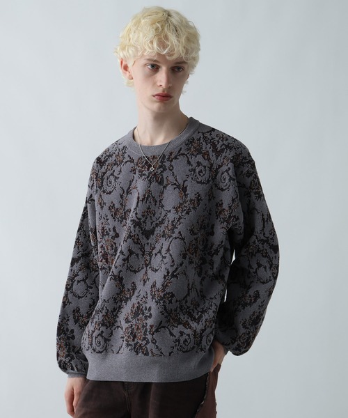 ダマスクガラモールニットプルオーバー(HARE)（ニット/セーター