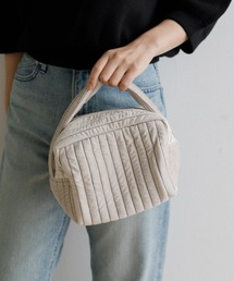 beej | 【WOMEN】beej quilting velour cube bag(ハンドバッグ)
