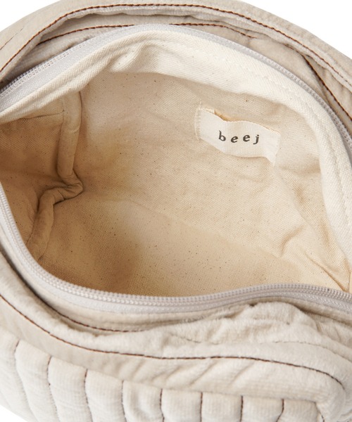 beej（ビージ）の「【WOMEN】beej quilting velour cube bag（ハンドバッグ・レディース・ライトグレー/ブルー・FREE）」の10枚目の写真
