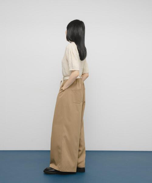 KBF（ケイビーエフ）の「ベルトSETワイドスラックス（その他パンツ・レディース・ベージュ/ブルー系その他・ONE）」の6枚目の写真