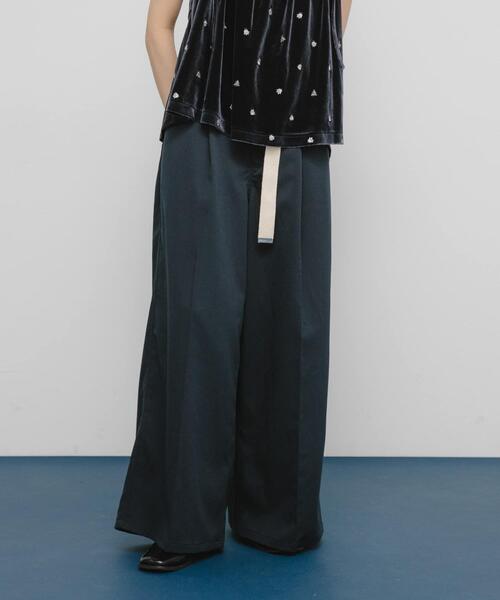 KBF（ケイビーエフ）の「ベルトSETワイドスラックス（その他パンツ・レディース・ベージュ/ブルー系その他・ONE）」の10枚目の写真