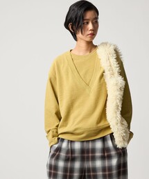【専用出品】【CALICO】CAW909 Vネック　長袖トップス　マスタード　M マスタード」に該当するTシャツ/カットソー（長袖 / Vネック