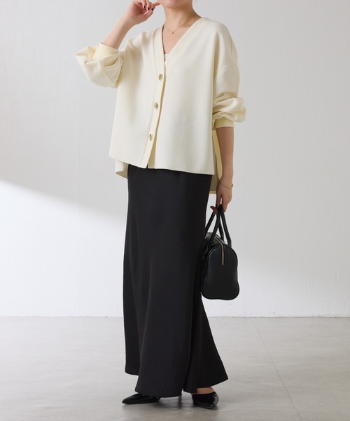 セール】メタル釦ジョーゼットカーディガン/WEB限定（カーディガン