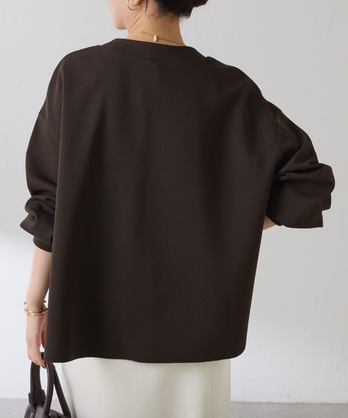 メタル釦ジョーゼットカーディガン/WEB限定（カーディガン/ボレロ