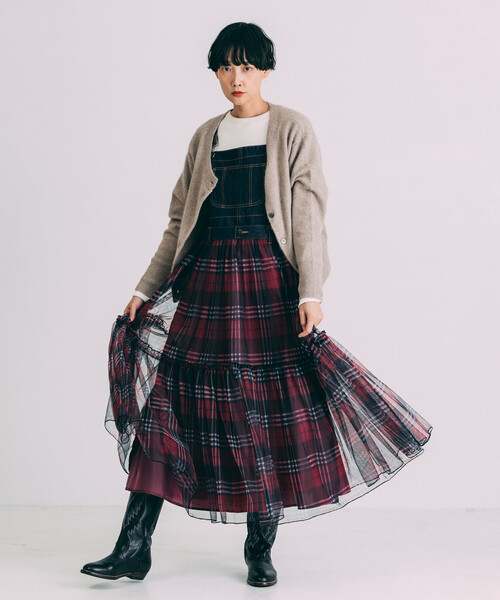 Freada(フリーダ)の「Freada/フリーダ チュール ドッキング サロペット ドレス(ワンピース・レディース・ブラック/ブルー・ONE SIZE)」の13枚目の写真