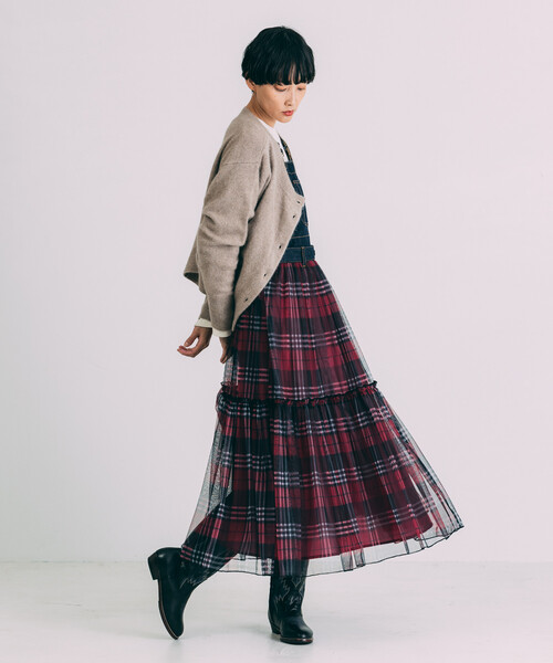 Freada(フリーダ)の「Freada/フリーダ チュール ドッキング サロペット ドレス(ワンピース・レディース・ブラック/ブルー・ONE SIZE)」の15枚目の写真