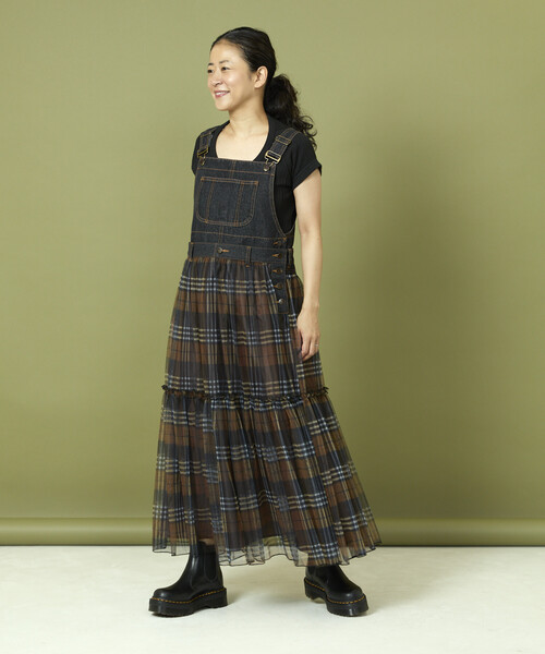 Freada(フリーダ)の「Freada/フリーダ チュール ドッキング サロペット ドレス(ワンピース・レディース・ブラック/ブルー・ONE SIZE)」の19枚目の写真