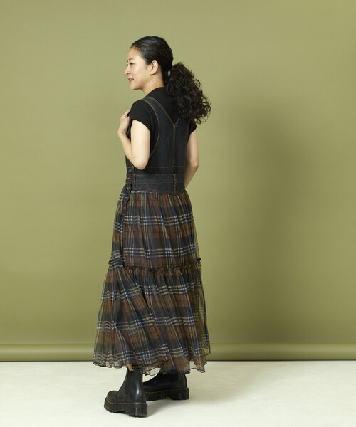 Freada(フリーダ)の「Freada/フリーダ チュール ドッキング サロペット ドレス(ワンピース・レディース・ブラック/ブルー・ONE SIZE)」の20枚目の写真